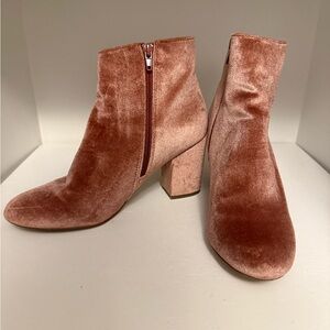 Steve Madden Blush Velvet Heeled Boots